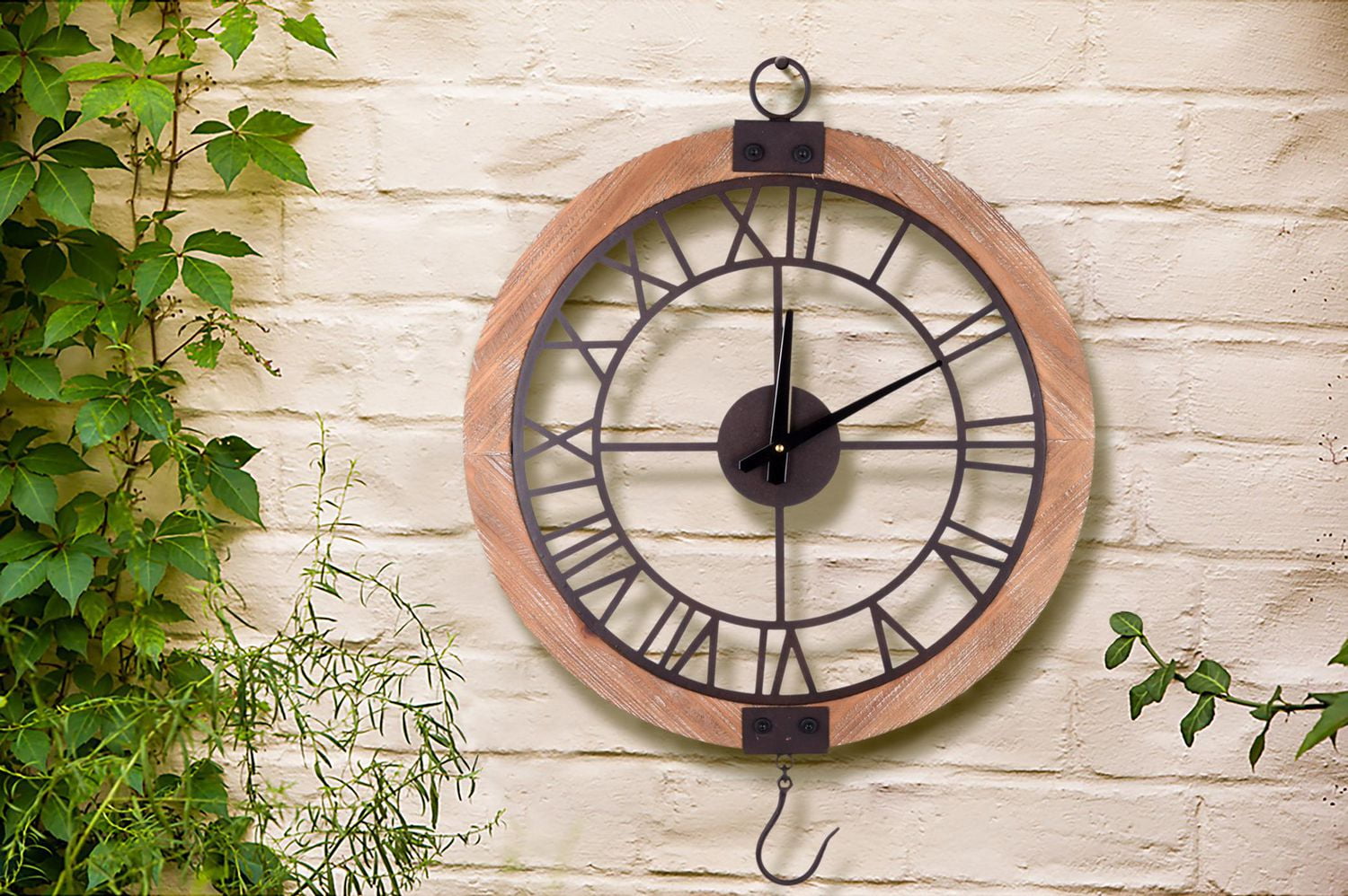 Hometrends Wall Art Wood Clock Decor Walmart Canada