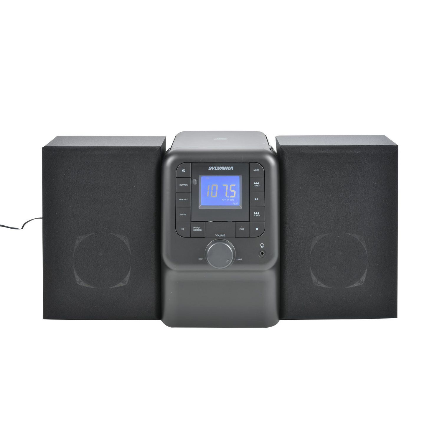 Sylvania　FM　Microsystem　Radio　Bluetooth　Black　CD　with