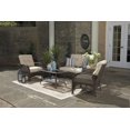 thumbnail image 1 of hometrends Tuscany 4-Piece Cushioned Wicker Conversation Set - Beige, 1 of 8
