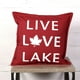 Canadiana Coussin Décoratif- Vivre L'amour Lac – image 1 sur 4