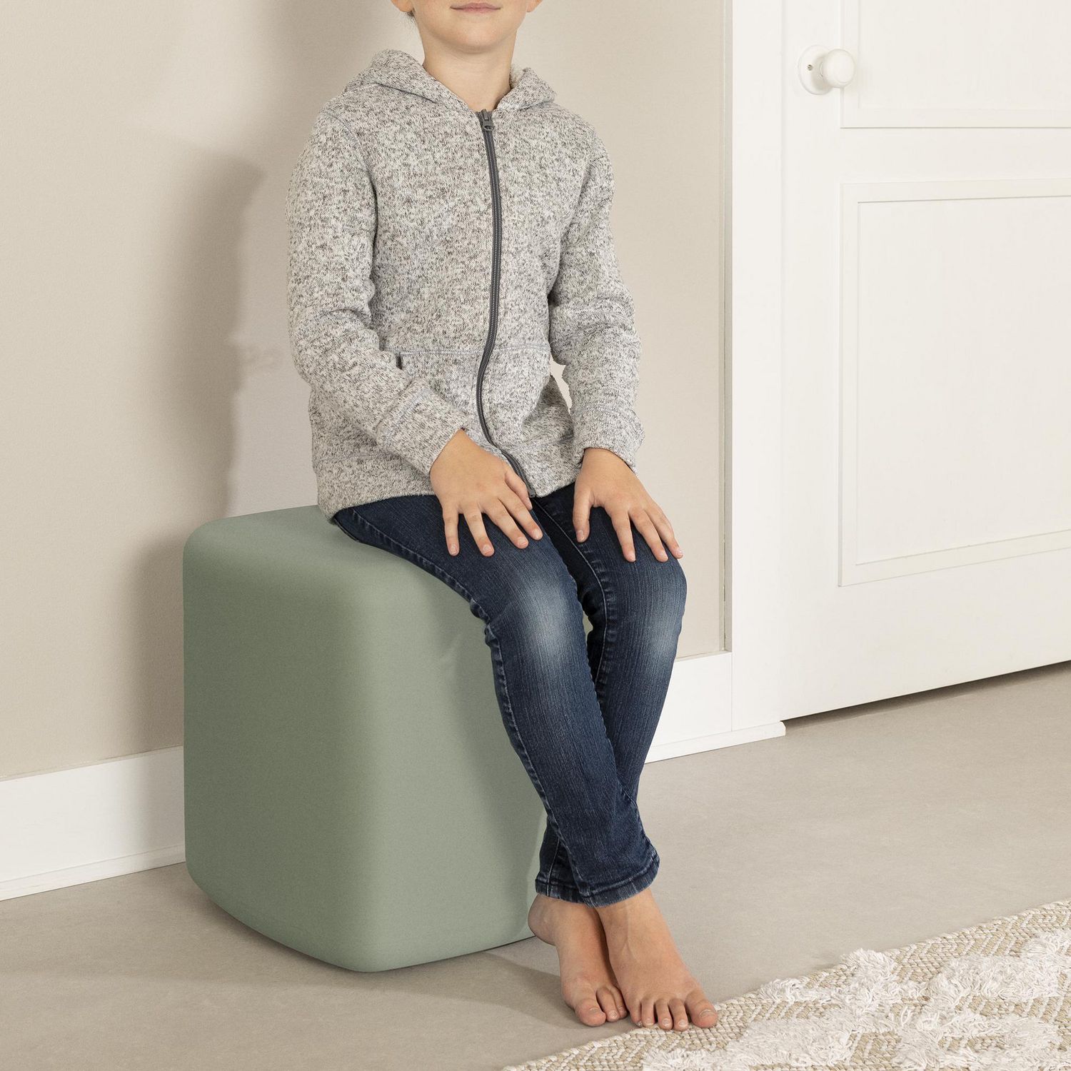 Table de Nuit / Tabouret pour Enfants - Sweedi Vert Sauge South