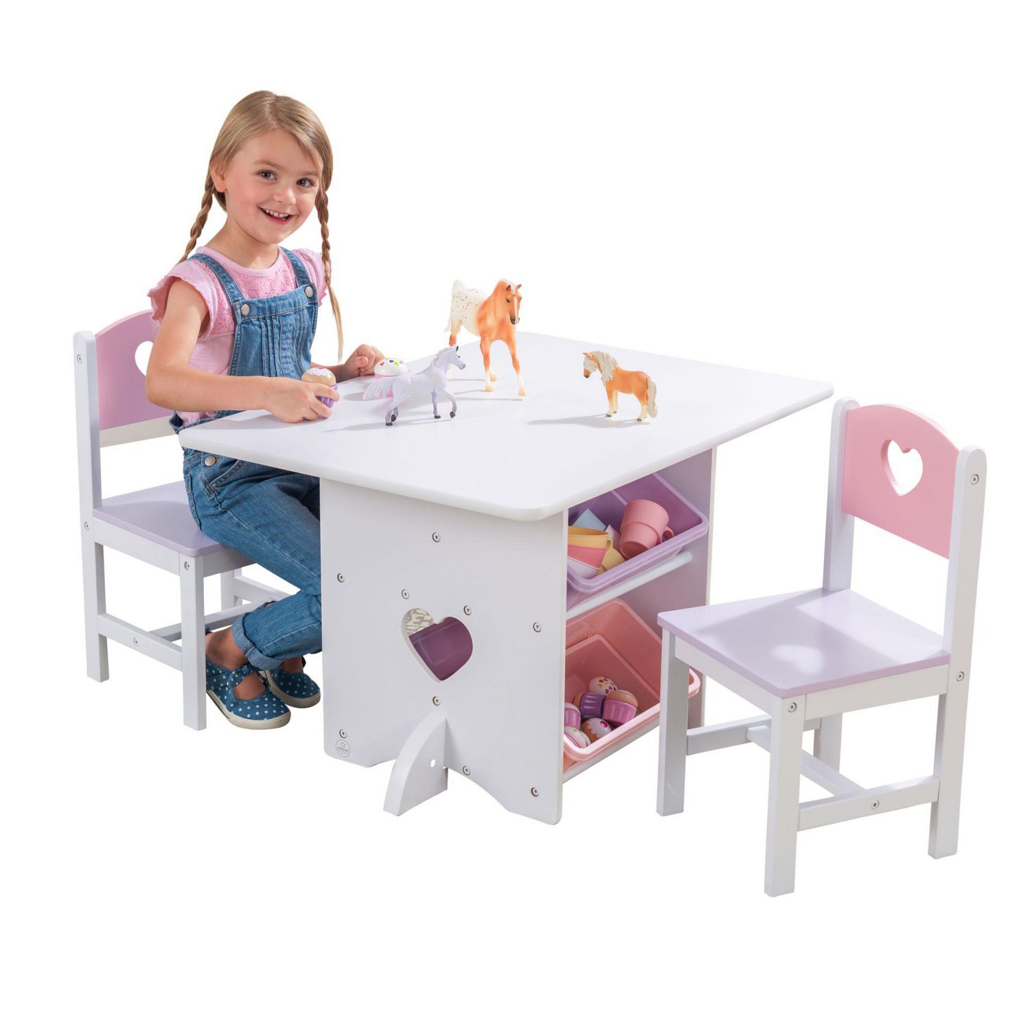 Kidkraft heart table 2025 and chair set