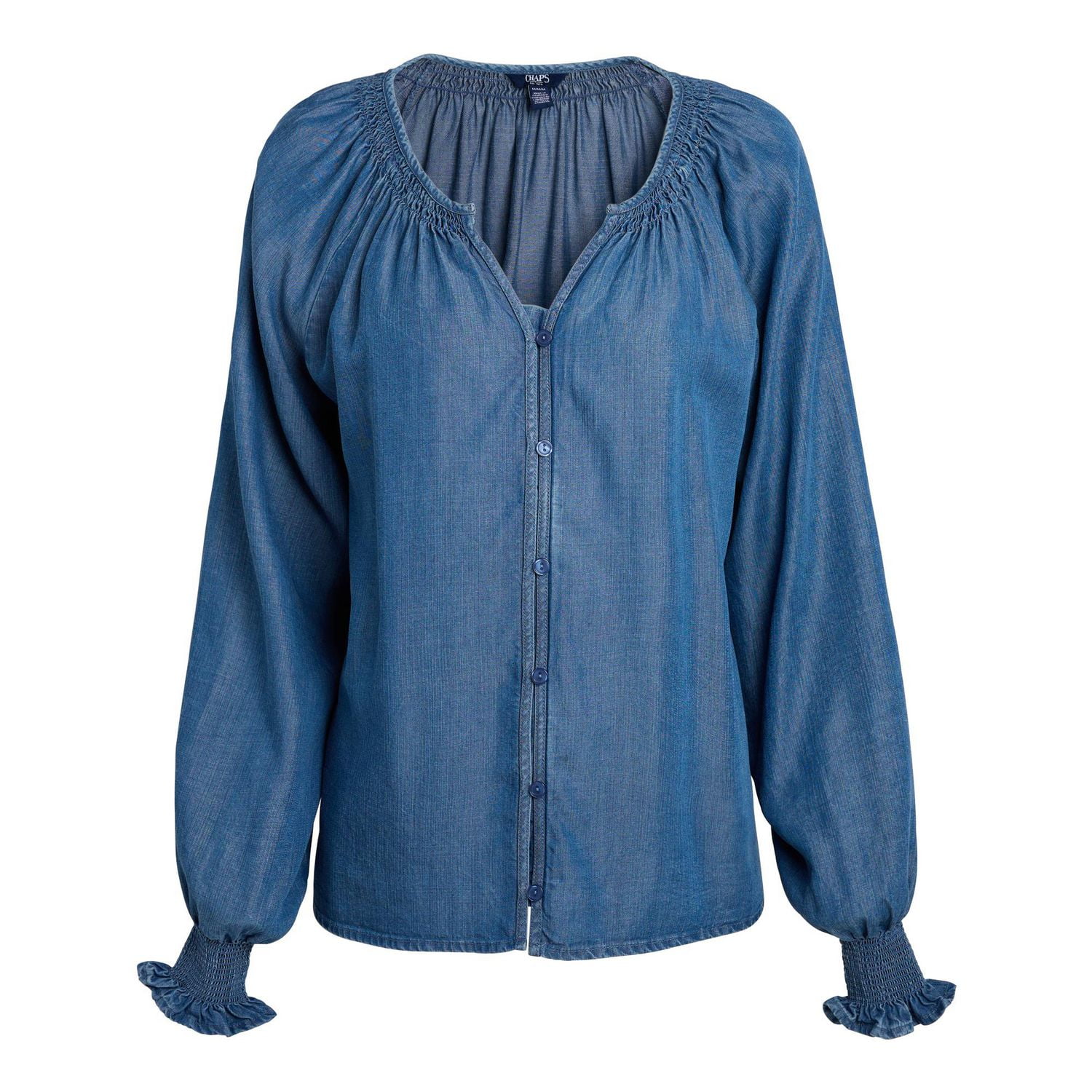 CHAPS SMOCKED CUFF B, SHIRT