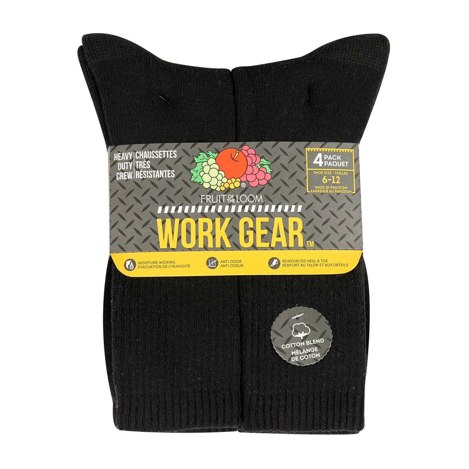 Chaussettes montantes robustes pour homme – Work Gear par Fruit of the Loom