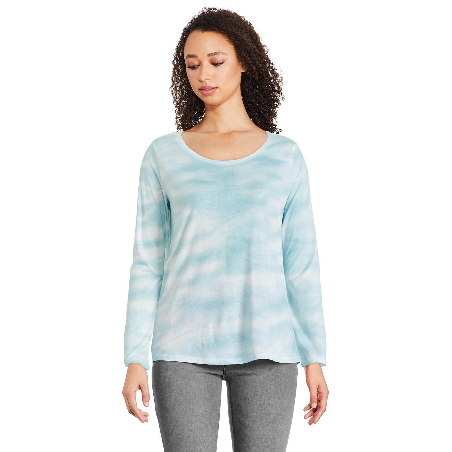 George Women's Printed Long Sleeve Crew Neckline Tee - Walmart.ca