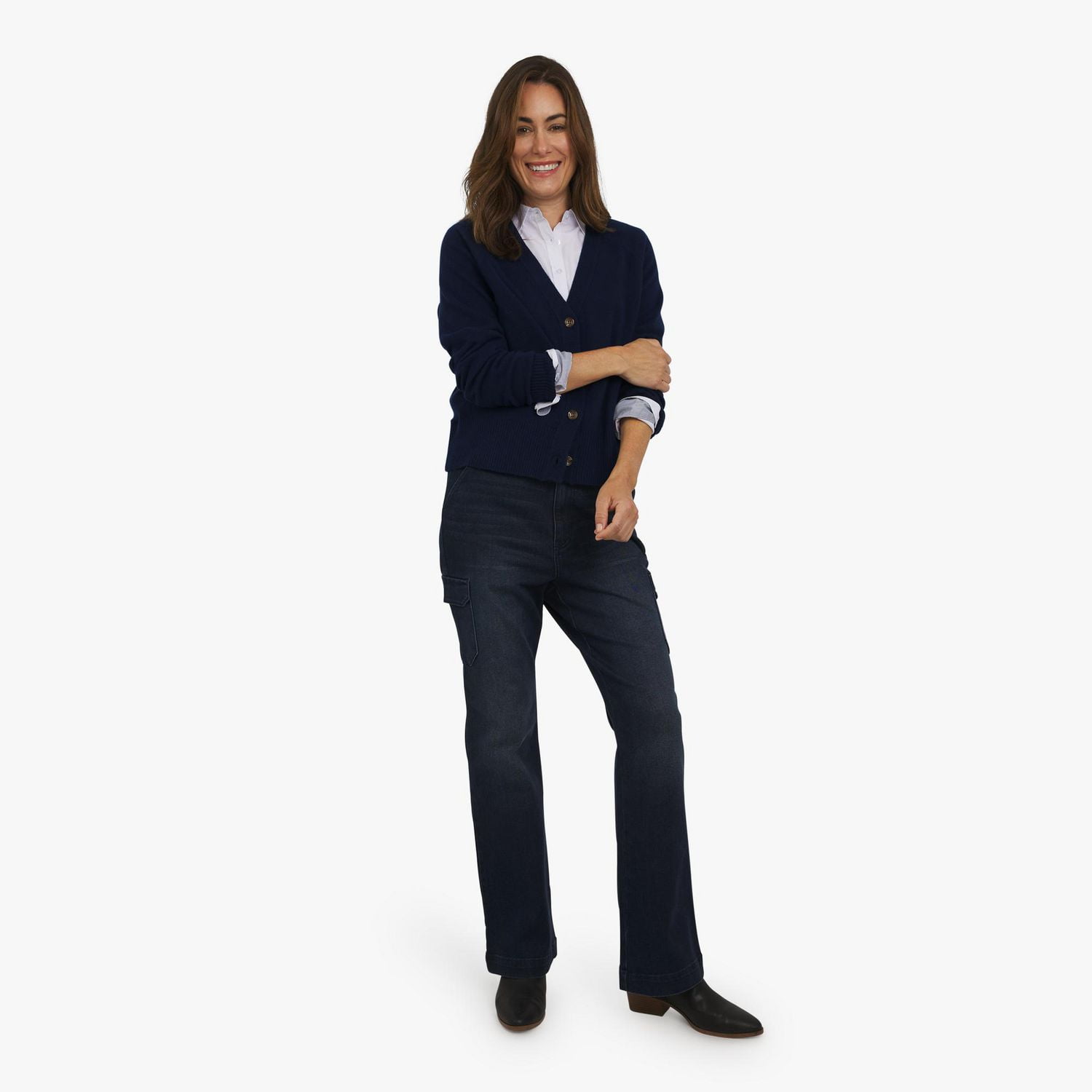 CHAPS V NCK CARDIGAN, SWEATER