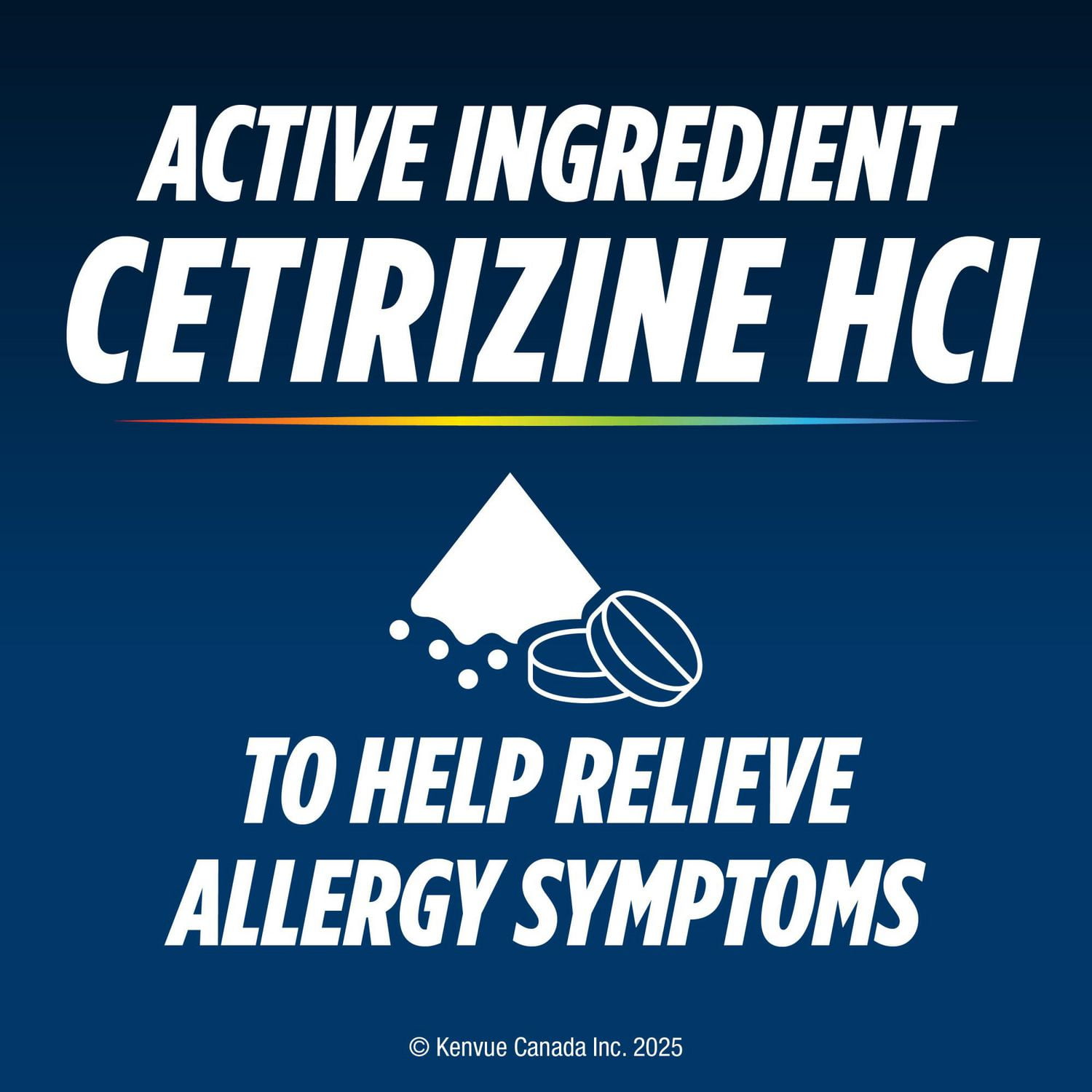 Reactine Extra Fort Dissolution rapide, chlorhydrate de cétirizine 10 mg, Antiallergique/Antihistaminique 48 comprimés