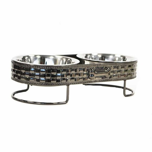 Barkley & Evans Stern Laser Cut Double Pet Feeder