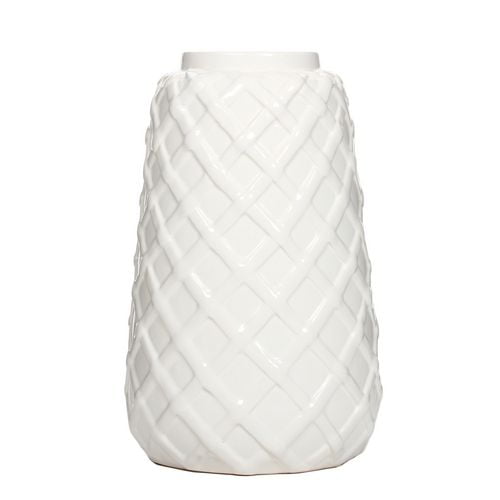Vase texturé en céramique, blanc HOMETRENDS®