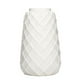 Vase texturé en céramique, blanc HOMETRENDS® – image 1 sur 1