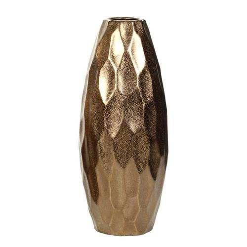 Vase large, martelé bronze, céramique HOMETRENDS®