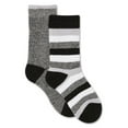 thumbnail image 1 of Athletic Works Girls' Thermal Crew Socks 2-Pack, 1 of 1