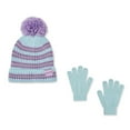 thumbnail image 1 of Ensemble 2 pièces avec tuque et gants rayés George pour filles, 1 of 2