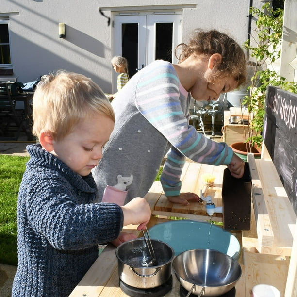 Cuisine de boue en bois pour enfants Cuisine de jouet pour enfant