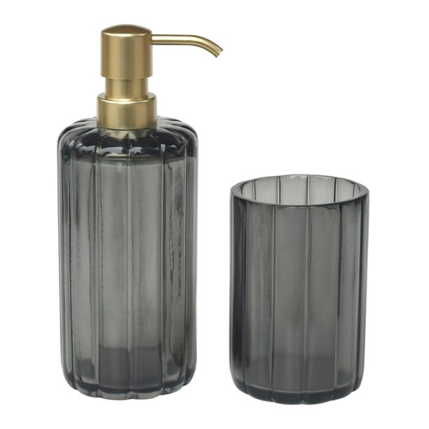 Mainstays BacktoCollege Soap Dispenser and Tumbler Set, Grey Walmart.ca