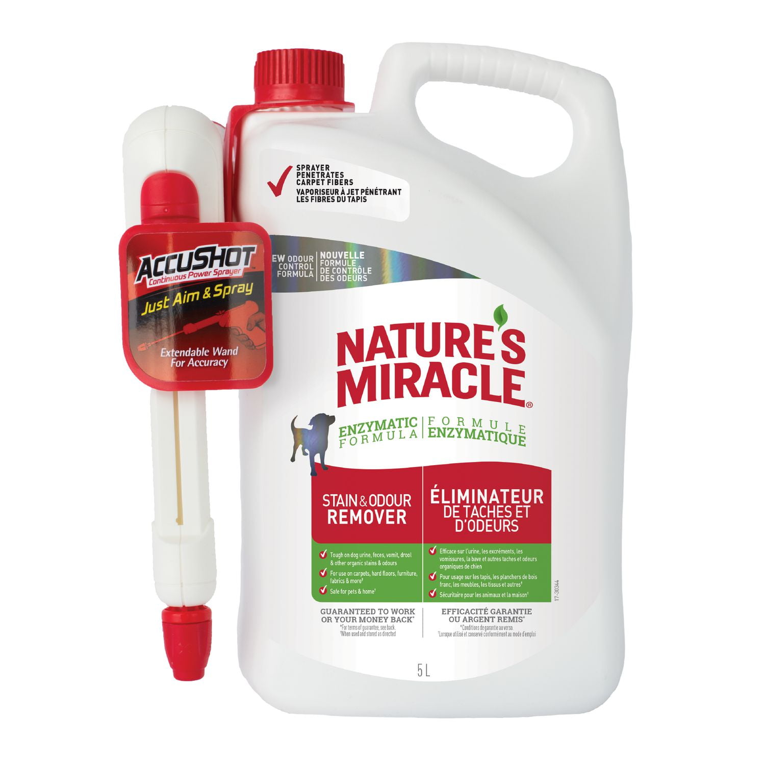 Nature’s Miracle Stain And Odor Remover with AccuShot Sprayer for Dogs