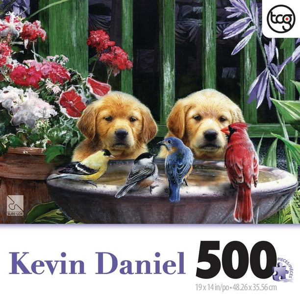 Casse-tête de 500 morceaux Birds In Bath Kevin Daniels de Sure-Lox