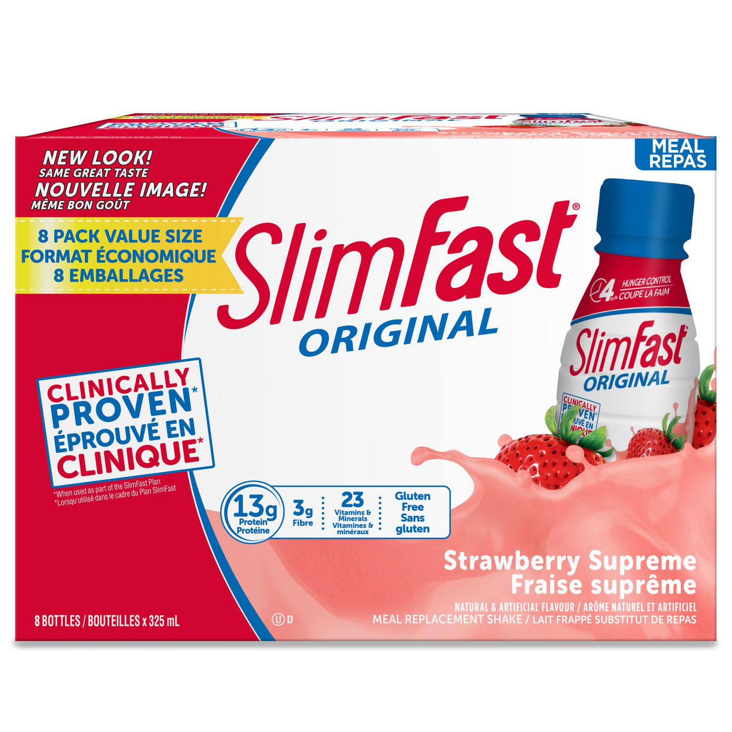 SlimFast Original Gluten-Free Strawberry Supreme Meal Replacement Shake