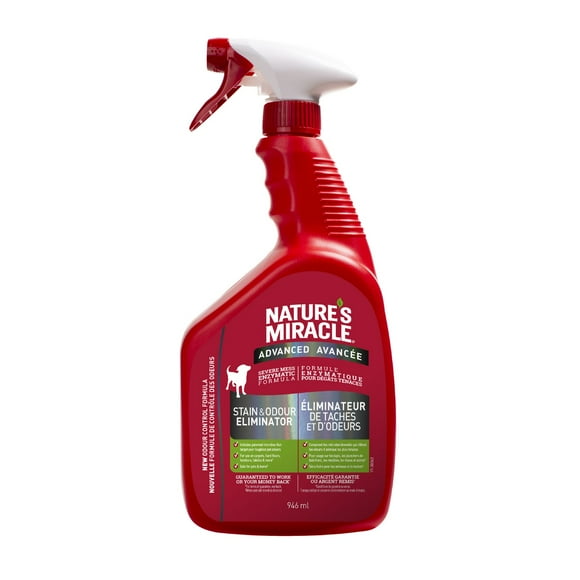 Nature’s Miracle Avancée Éliminateur de Taches et D'Odeurs Vaporisateur pour Chein, 946ml