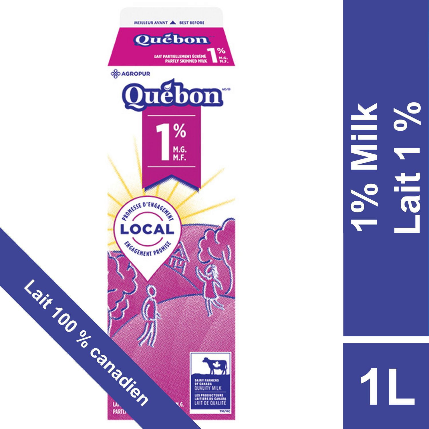 Québon Partly Skimmed 1 Milk Walmart Canada
