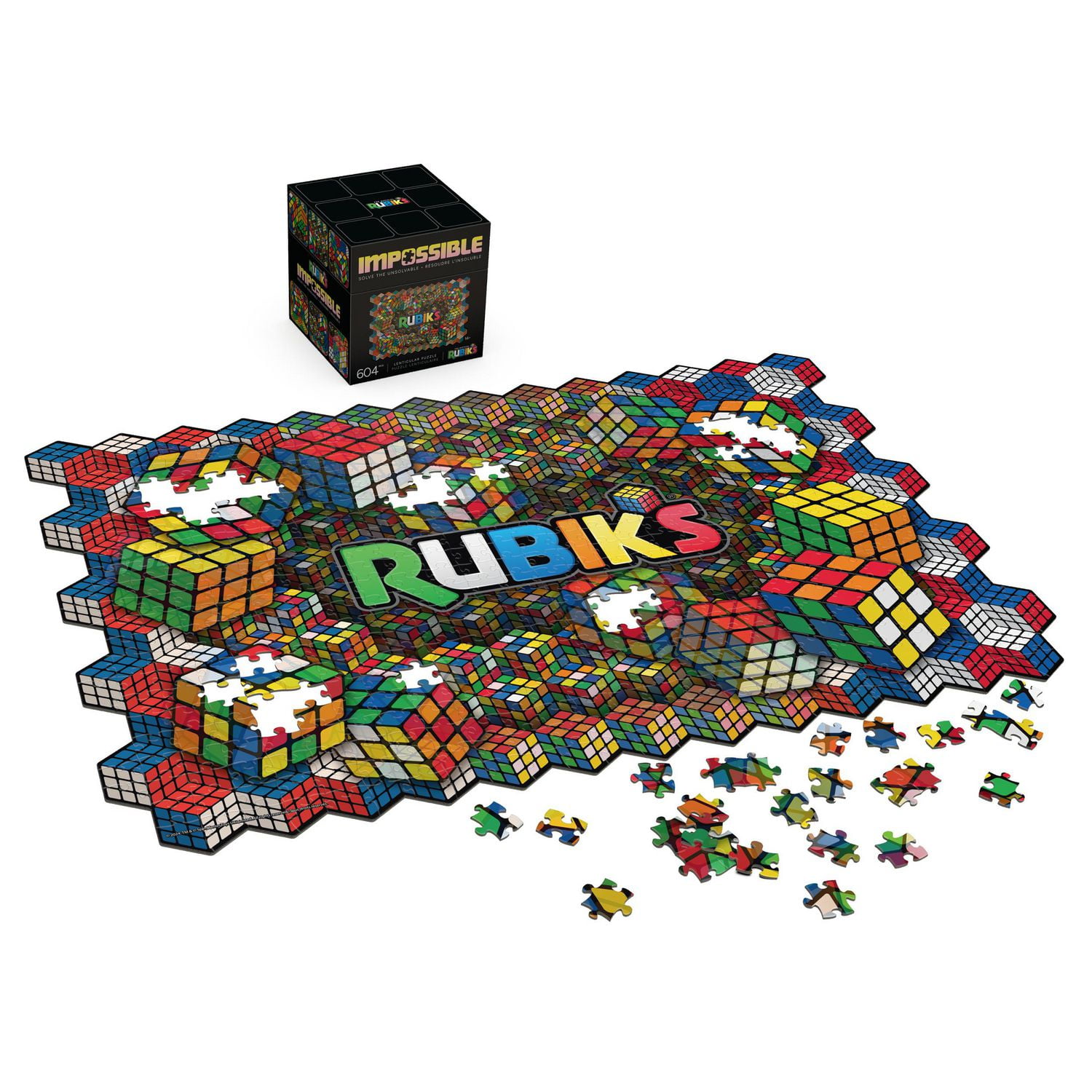 Rubik s Cube Rubik s Impossible Puzzle 604 Piece Lenticular Puzzle Ages 14 Rubik s Impossible Puzzle