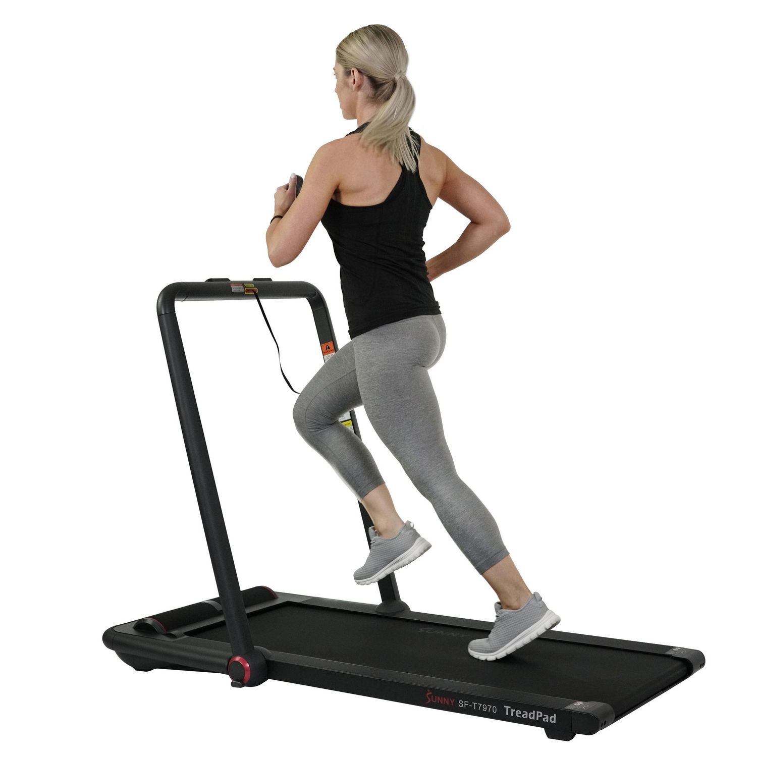 Sunny Health & Fitness Treadpad Flat Folding Treadmill with Premium Sound System SFT7970