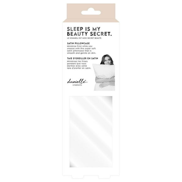 Danielle Creations Satin Pillowcase - White, Satin Pillowcase