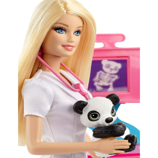Coffret de jeu Vétérinaire pour pandas de Barbie 