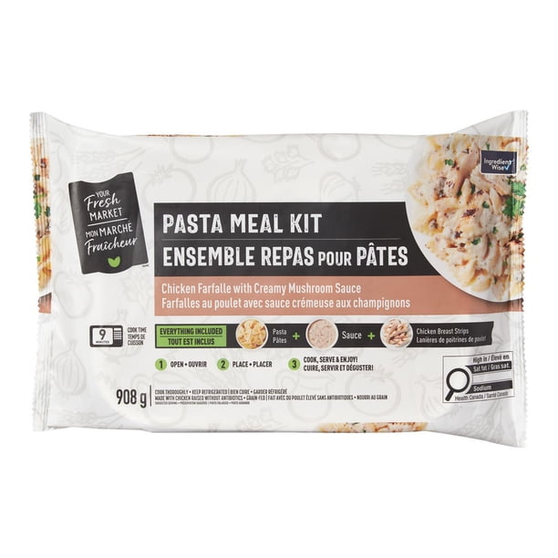 Your Fresh Market Chicken Farfalle Creamy Mushroom Sauce Pasta Meal Kit ...
