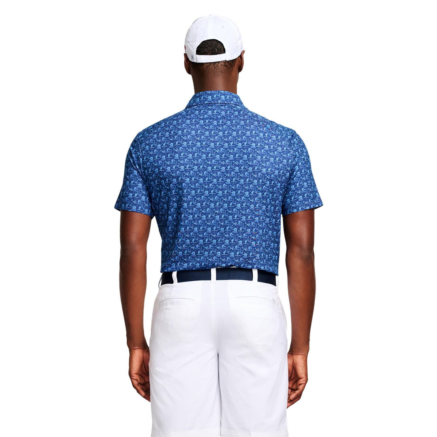IZOD MENS GOLF SHORT SLEEVE PRINT POLO