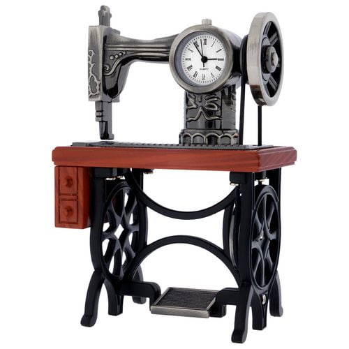 Horloge de bureau Machine à coudre à pédale (C1323M)