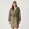 thumbnail image 1 of Devoted hooded puffer trench coat with a belt, 1 of 4