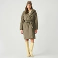 thumbnail image 2 of Devoted hooded puffer trench coat with a belt, 2 of 4