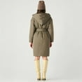 thumbnail image 4 of Devoted hooded puffer trench coat with a belt, 4 of 4