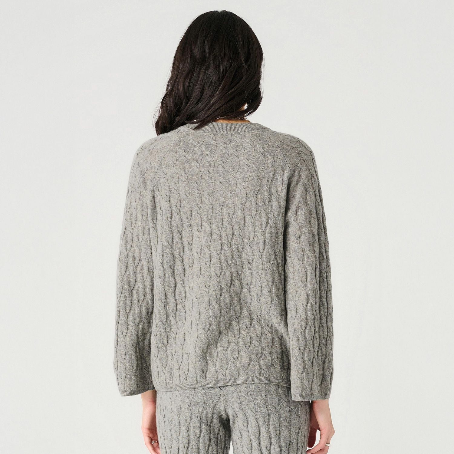Devoted long sleeve cable knit sweater