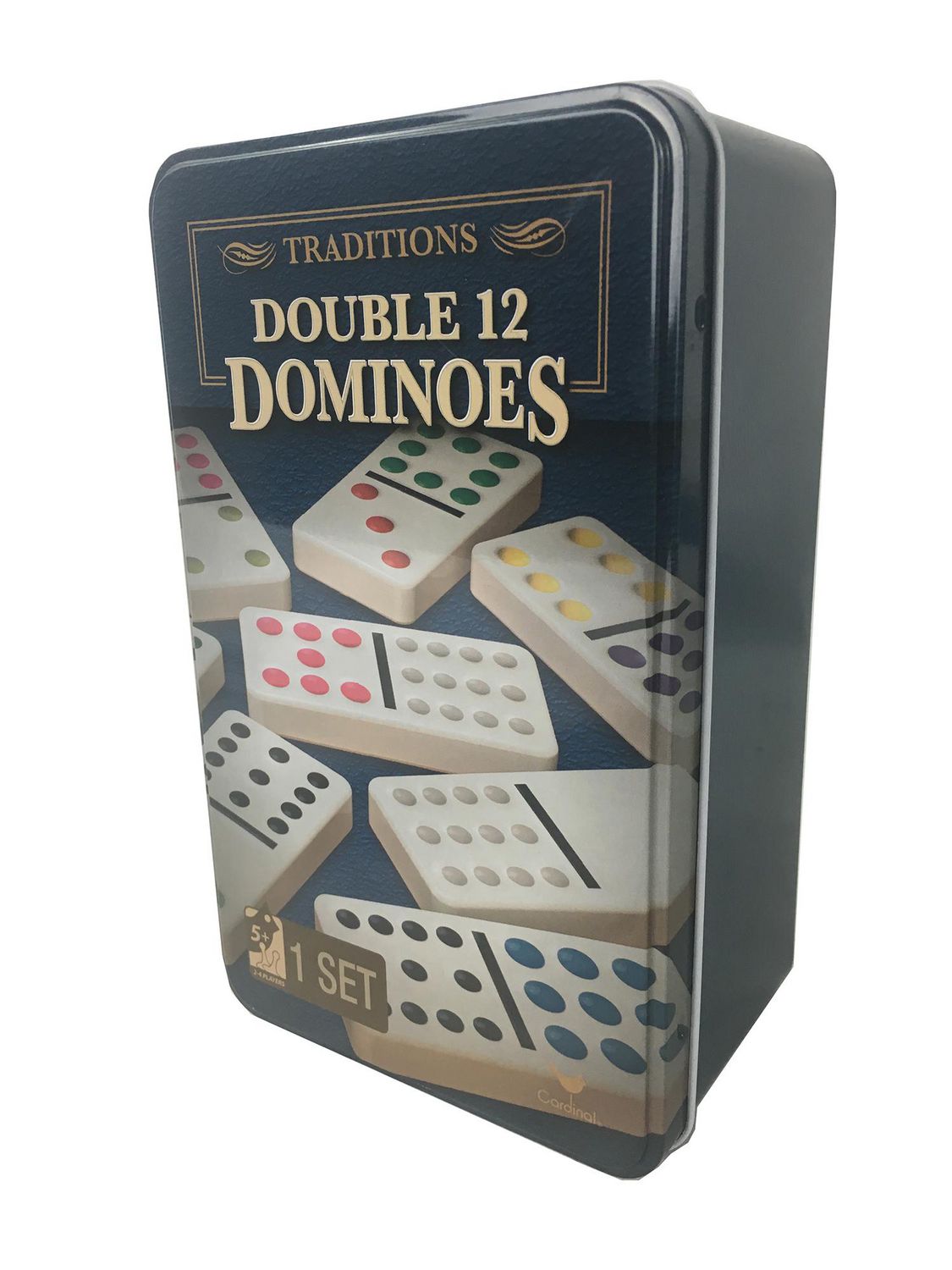 Traditions - Dominos double 12 avec boîte en métal Cardinal Games- Dominos  