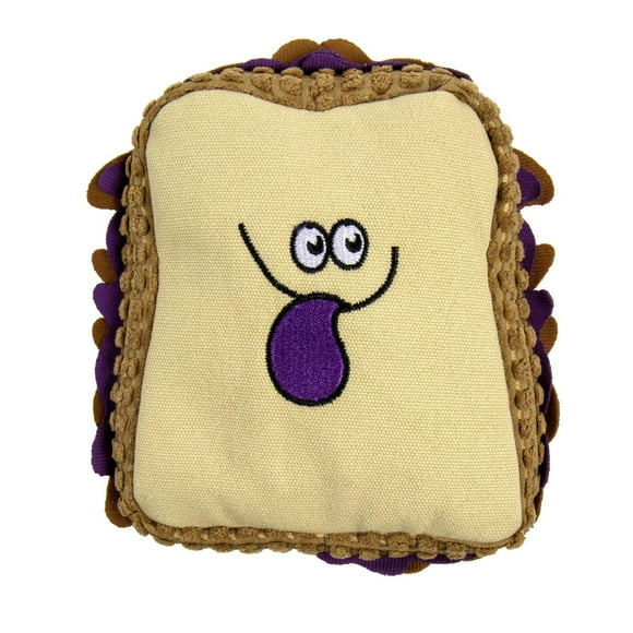 TrustyPup PBJ Plush Dog Toy, Squeaky Plush Chew Guard Dog Toy, Medium