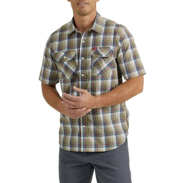 Chemise Royal Robbins Homme Jaune à Carreaux - Manches Courtes - Taille L - Occasion