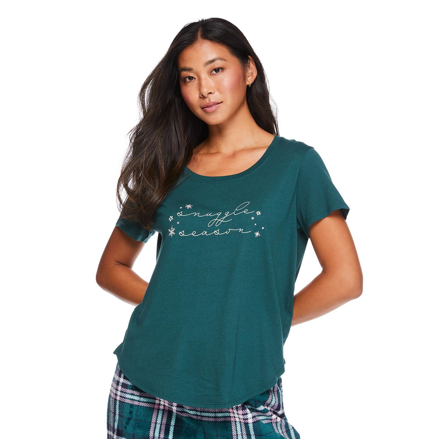 T-shirt de nuit à encolure dégagée George pour femmes