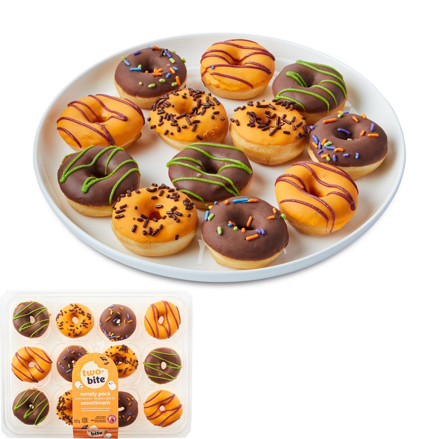 Two-Bite Variety Pack Iced Donuts