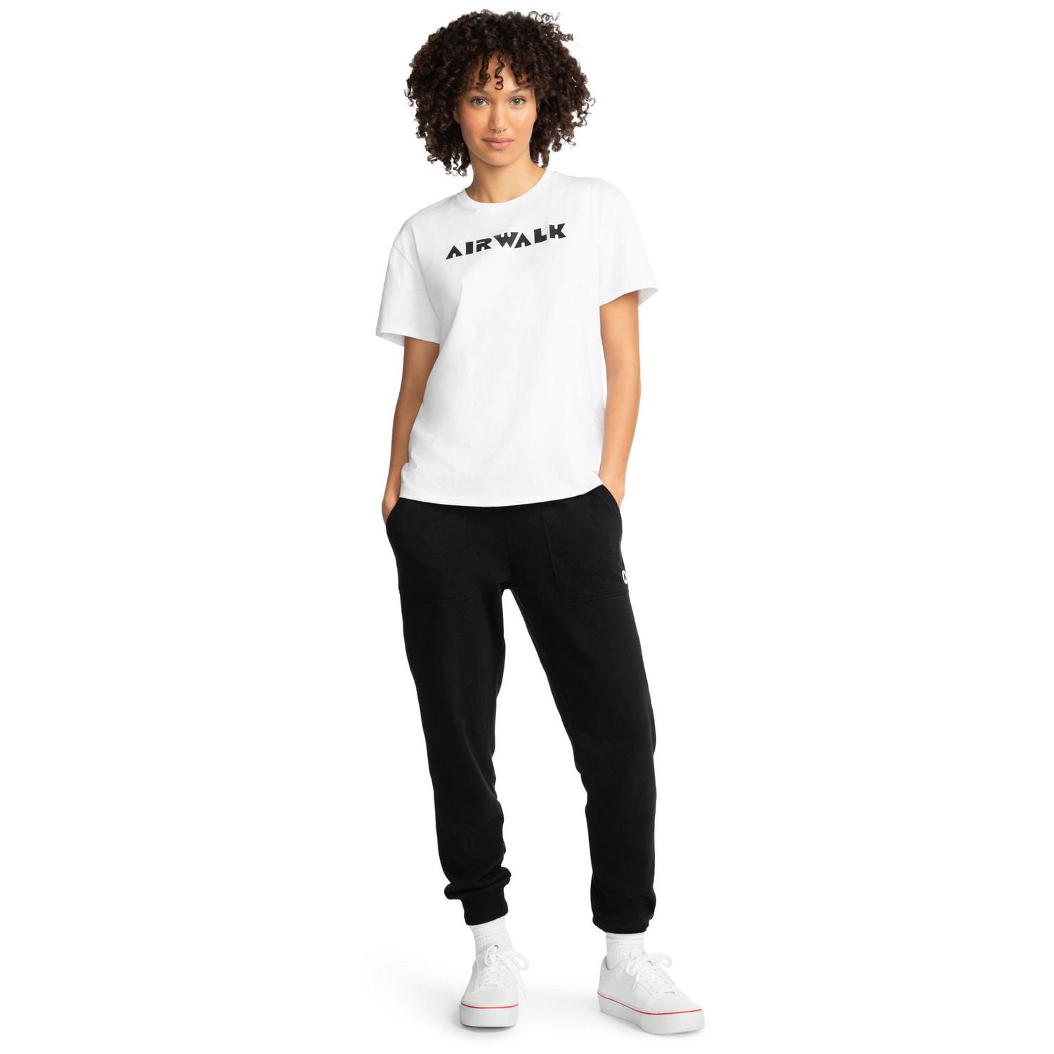 AIRWALK FEMME HAUT À MANCHES COURTES AVEC LOGO Tailles XS – XXL
