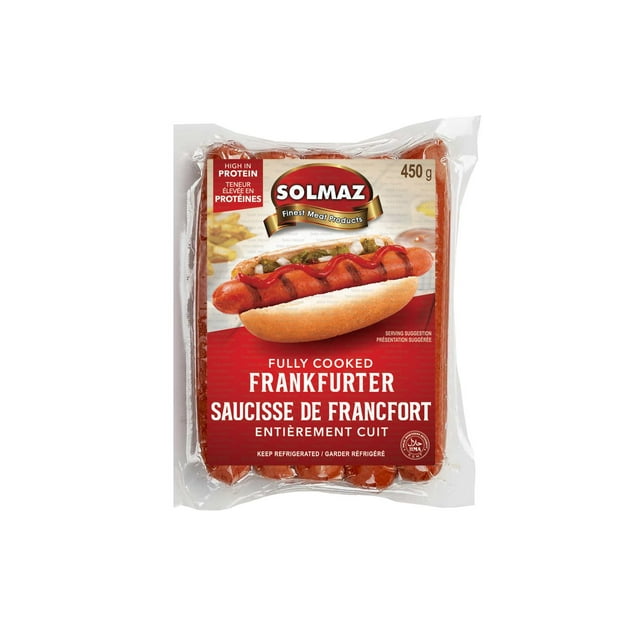 Solmaz Halal Frankfurter, Fully Cooked 450gr