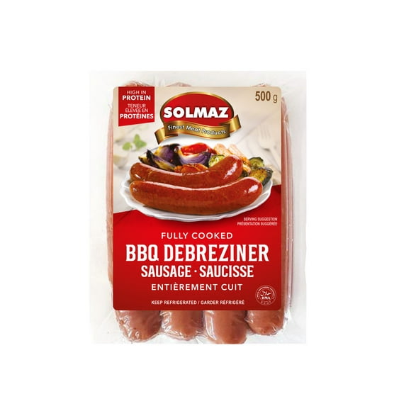 Solmaz Halal Saucisses Debreziner BBQ Entièrement cuit 500gr