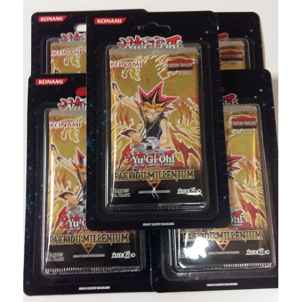 Ensemble de 5 paquets blister de Jeu de cartes à collectionner Millenium de Yu-Gi-Oh! - Français