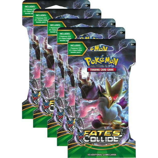 Ensemble de 5 paquets blister de Jeu de cartes à collectionner Impact des Destins de Pokémon