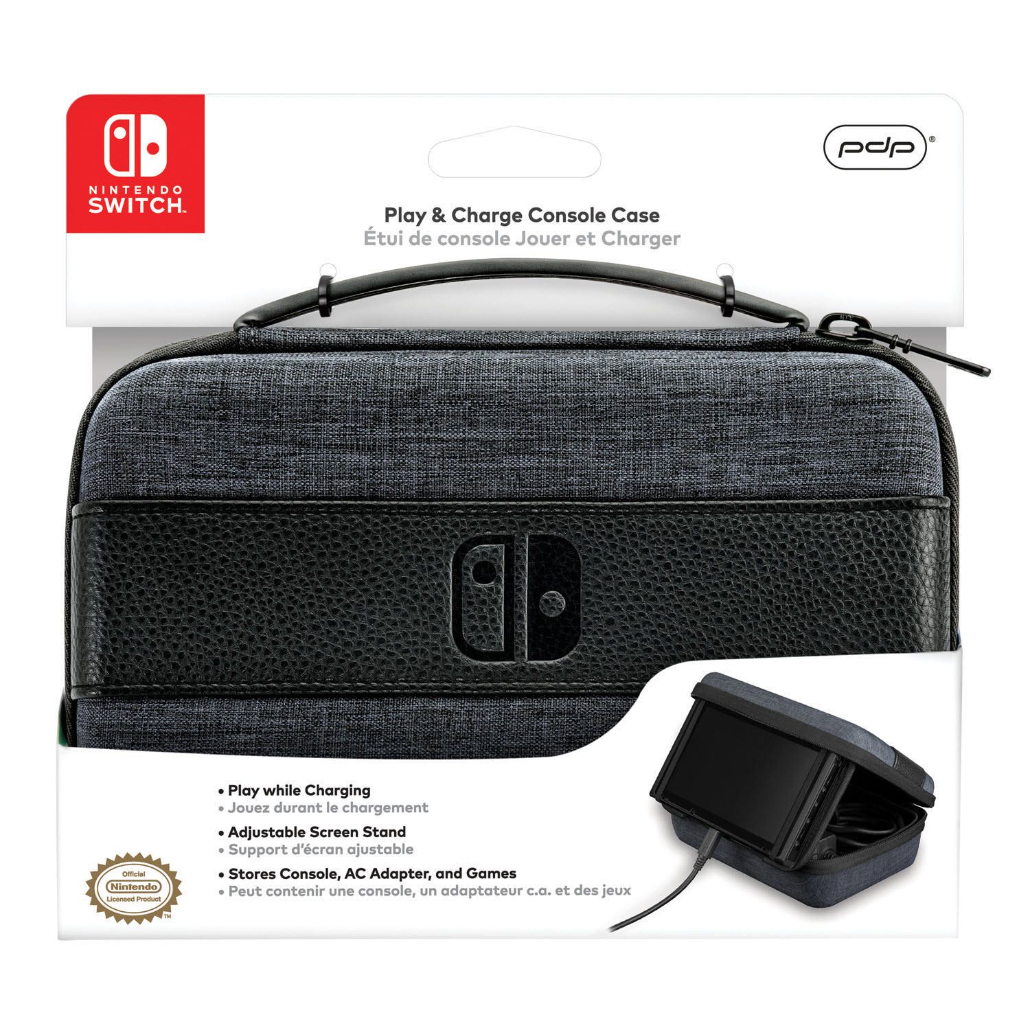 nintendo switch play & charge console case