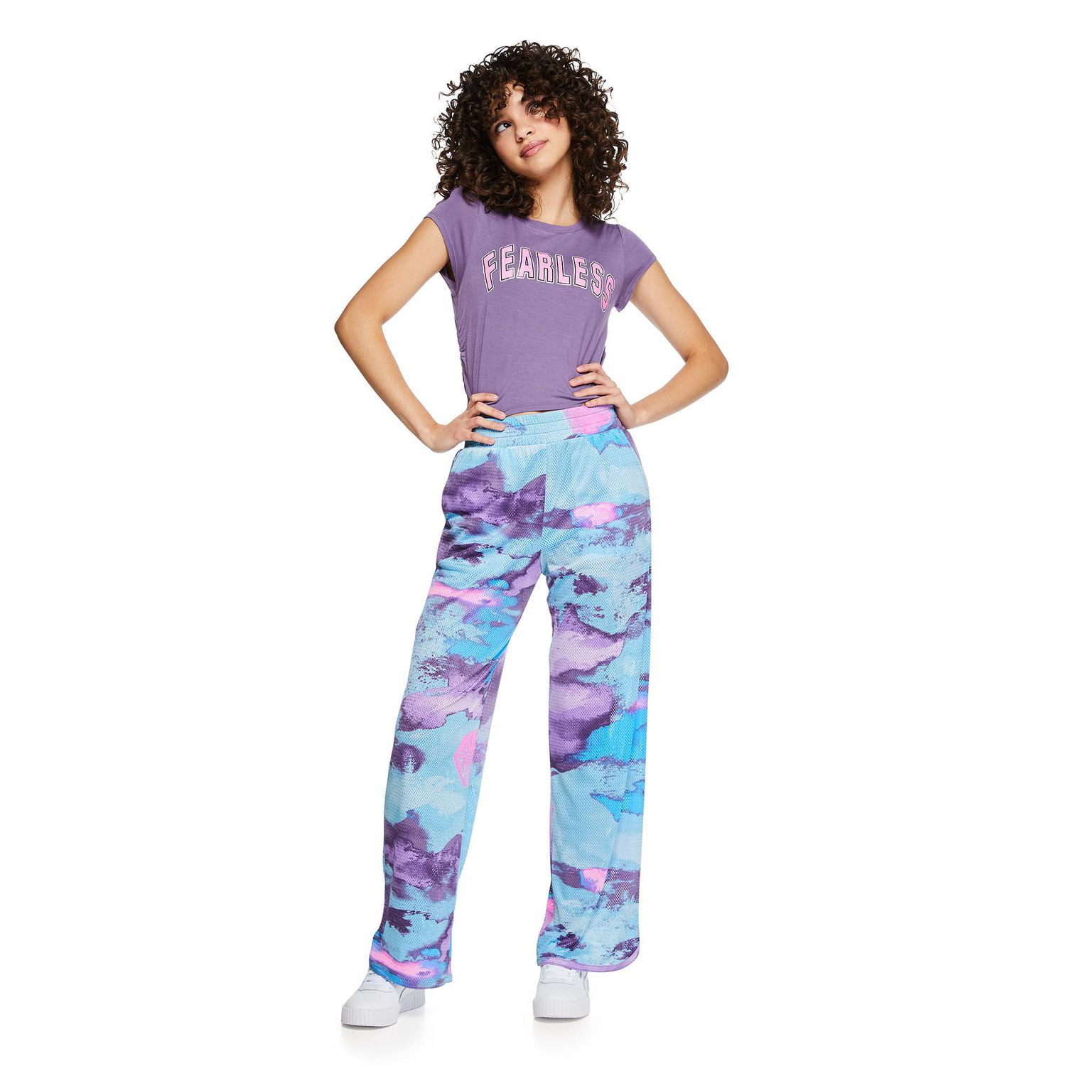 My Sister's Closet Girls' Side Ruched Graphic Tee