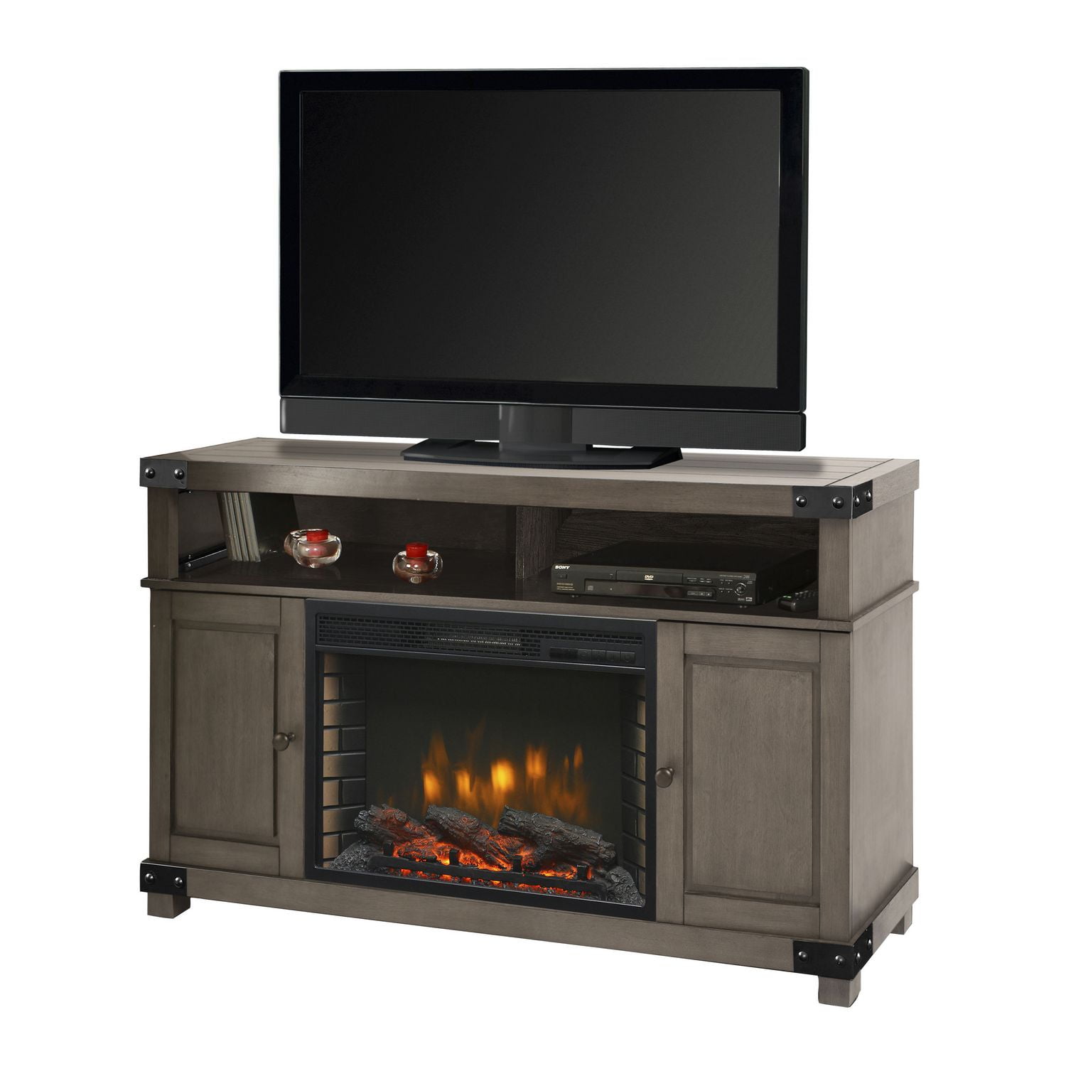 Muskoka Hudson 53 Media Electric Fireplace Dark Weathered Grey Muskoka Hudson 53 Media Electric Fireplace Dark Weathered Grey Image 1 Of 5 Zoomed