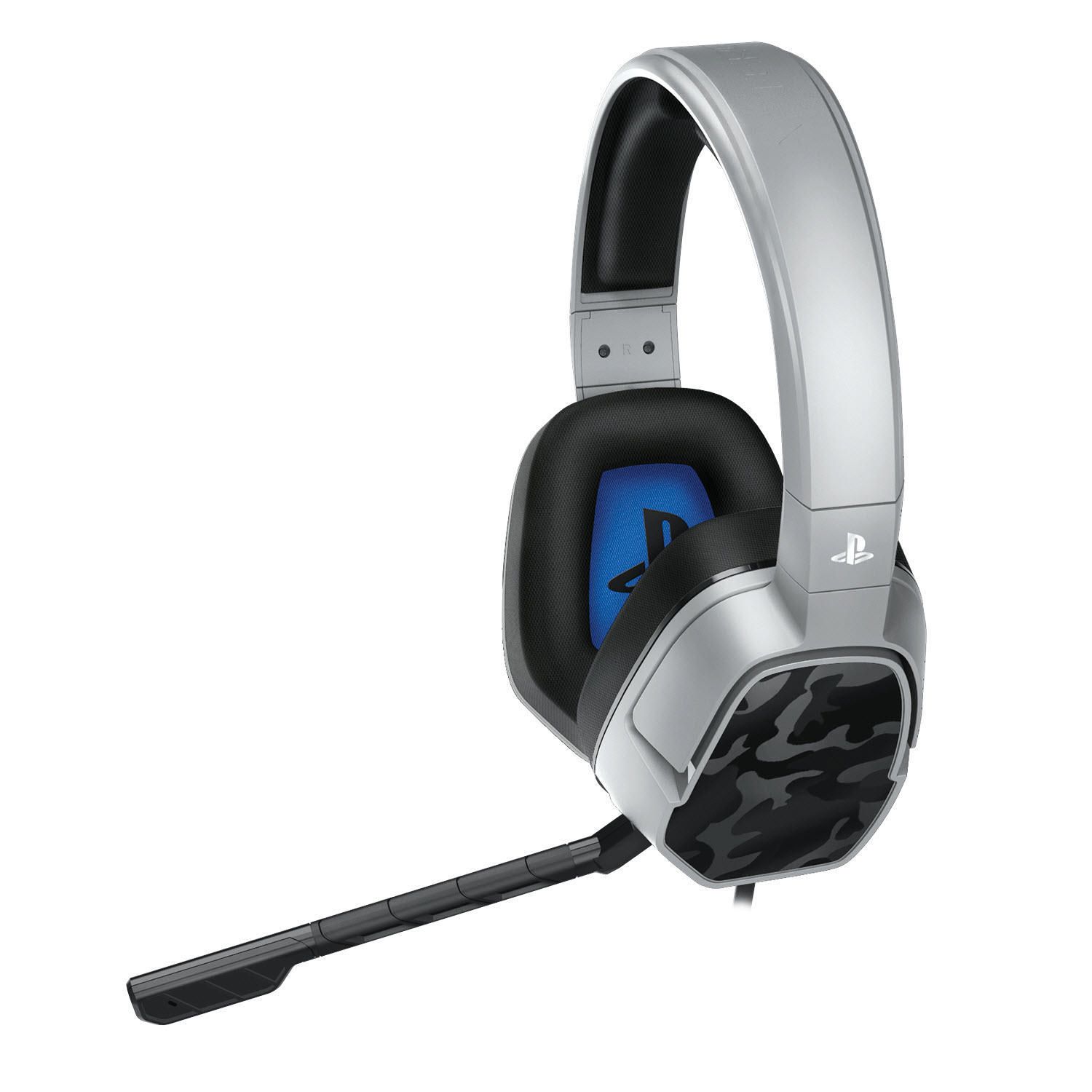 PDP PS4 LVL 3 Stereo Gaming Headset Grey Camo 051 032 NA YCAM