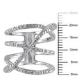 thumbnail image 3 of Miabella 1/5 Carat T.W. Diamond Sterling Silver Crossover Ring, 3 of 5